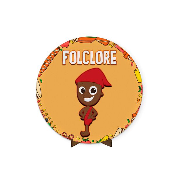 Painel Redondo 50x50 Veste Fácil C/ Elástico Tema Folclore 2