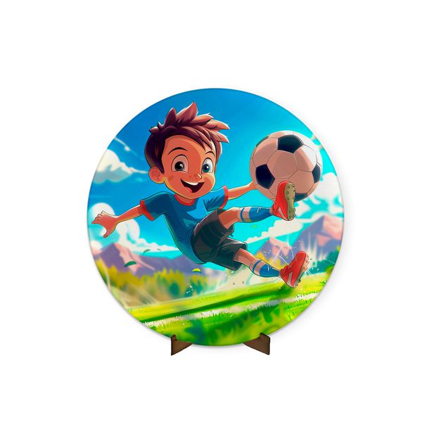 Painel Redondo 50x50 Veste Fácil C/ Elástico Tema Futebol 5