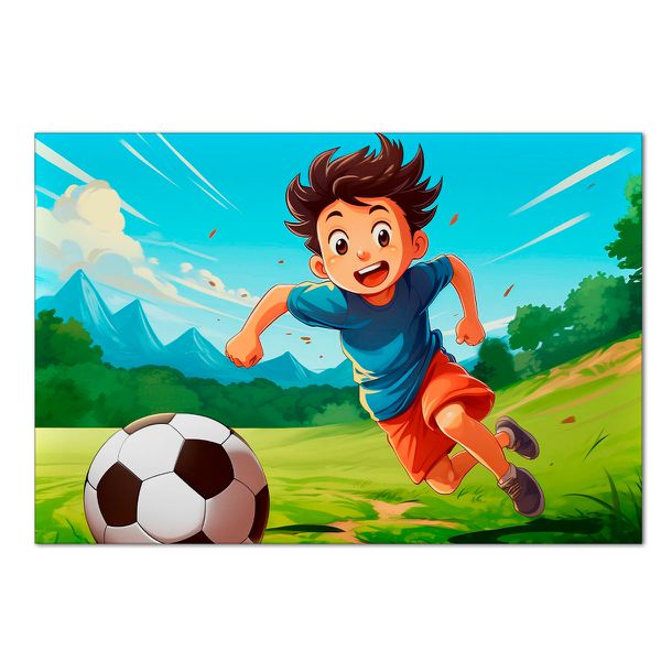 Painel Retangular Horizontal 2,20x1,50 Tema Futebol 5