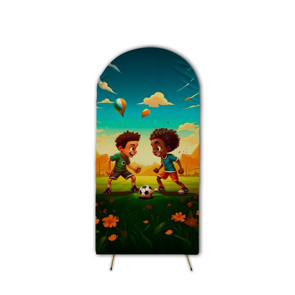  Capa de Painel Romano Veste Fácil C/ Elástico Tema Futebol 5