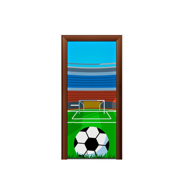 Capa De Porta Veste Fácil Decorativa Tema Futebol 5