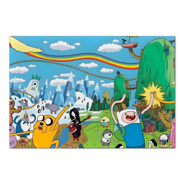 Painel Retangular Horizontal 2,20x1,50 Tema Hora de Aventura 2