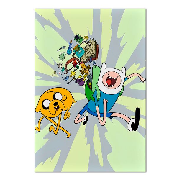 Painel Retangular Passa Varão 1,50x2,20 Tema Hora de Aventura 2