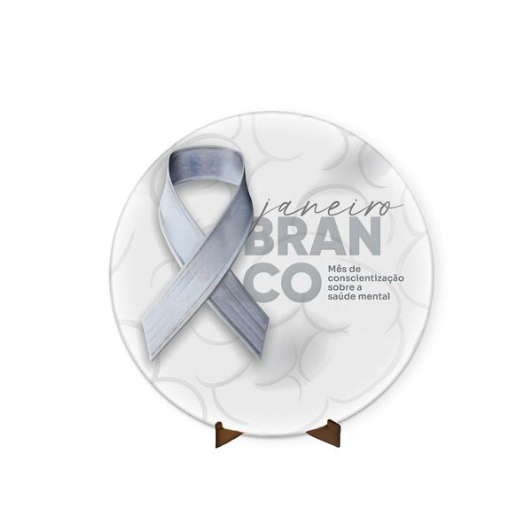 Painel Redondo 50x50 Veste Fácil C/ Elástico Tema Janeiro Branco 2