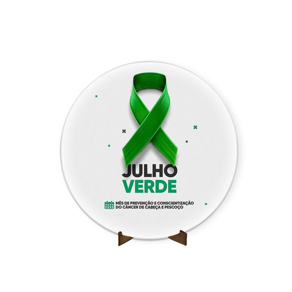 Painel Redondo 50x50 Veste Fácil C/ Elástico Tema Julho Verde