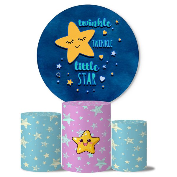 Trio de Capas Cilindros + Painel Veste Fácil Tema Little Star
