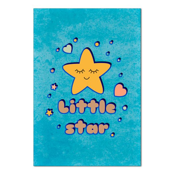 Painel Retangular Passa Varão 1,50x2,20 Tema Little Star