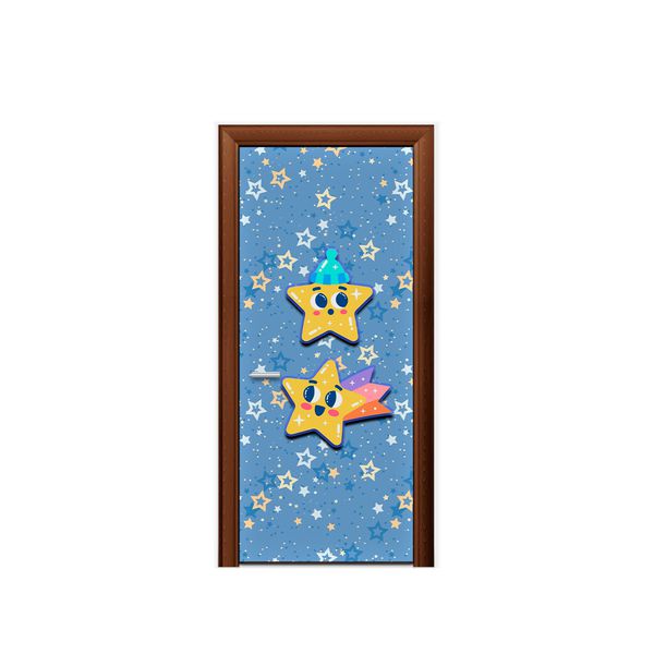 Capa De Porta Veste Fácil Decorativa Tema Little Star