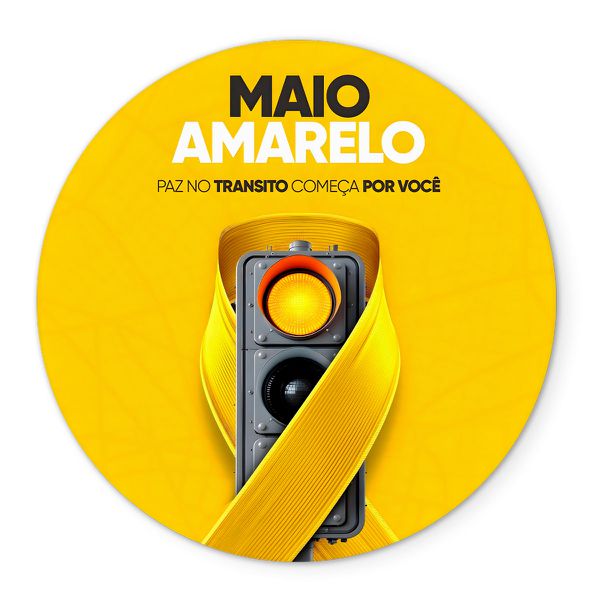 Painel Redondo Veste Fácil C/ Elástico 1,50x1,50 Tema Maio Amarelo