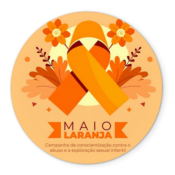 Painel Redondo Veste Fácil C/ Elástico 1,50x1,50 Tema Maio Laranja
