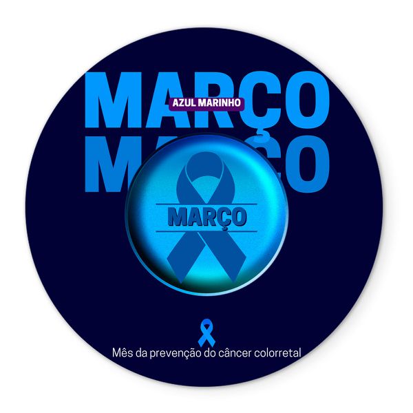 Painel Redondo Veste Fácil C/ Elástico 1,50x1,50 Tema Março Azul Marinho