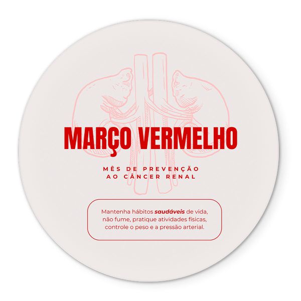 Painel Redondo Veste Fácil C/ Elástico 1,50x1,50 Tema Março Vermelho