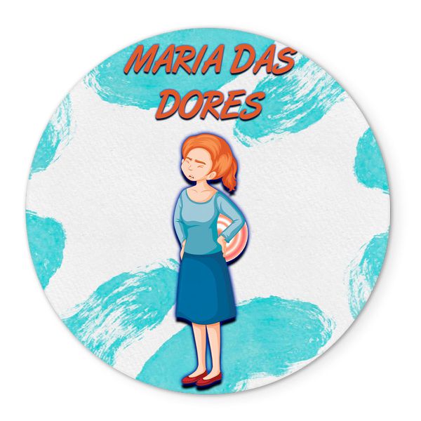 Painel Redondo Veste Fácil C/ Elástico 1,50x1,50 Tema Maria Das Dores