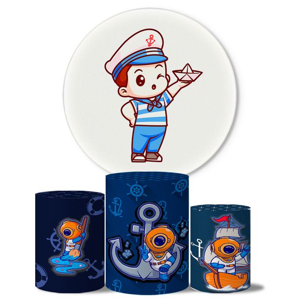 Trio Capas Cilindros + Capa Painel Veste Fácil Marinheiro 2