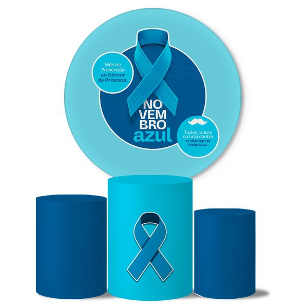 Trio de Capas Cilindros + Painel Veste Fácil Tema Novembro Azul 2