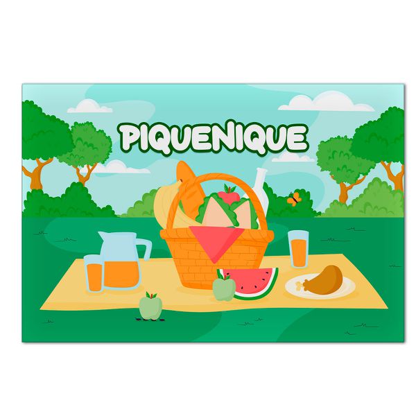 Painel Retangular Horizontal 2,20x1,50 Tema Piquenique