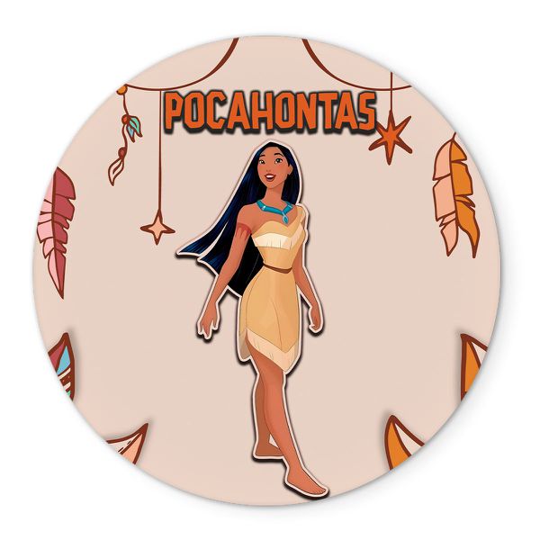 Painel Redondo Veste Fácil C/ Elástico 1,50x1,50 Tema Velho do Pocahontas