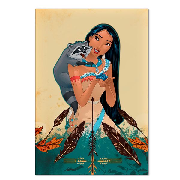 Painel Retangular Passa Varão 1,50x2,20 Tema Pocahontas