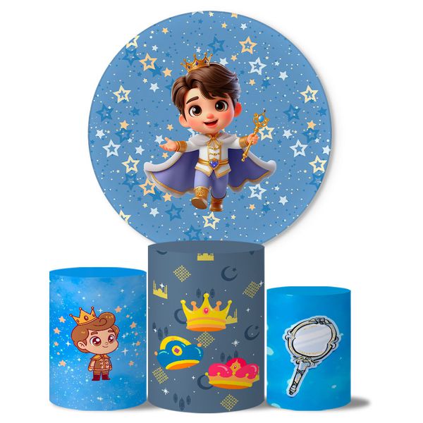 Trio Capas Cilindros + Capa Painel Veste Fácil Príncipe Cute