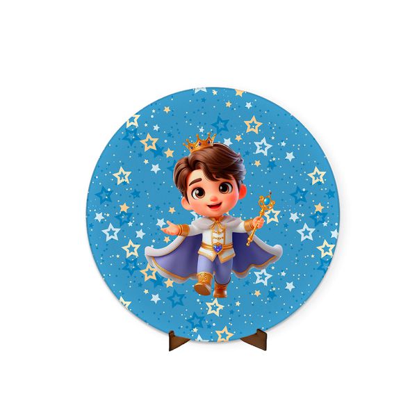 Painel Redondo 50x50 Veste Fácil Príncipe Cute