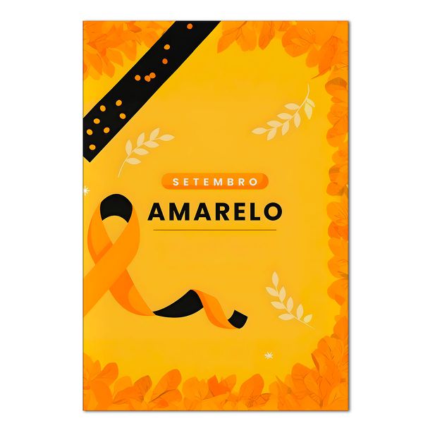 Painel Retangular Passa Varão 1,50x2,20 Tema Setembro Amarelo 2