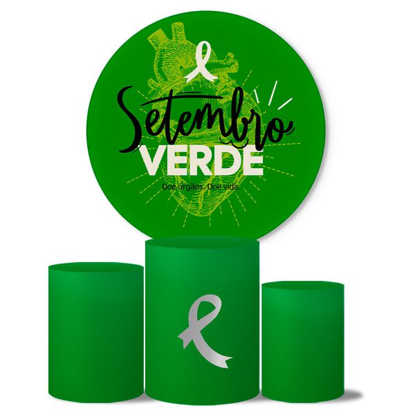 Trio de Capas Cilindros + Painel Veste Fácil Tema Setembro Verde