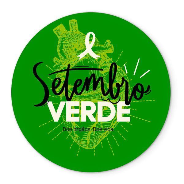 Painel Redondo Veste Fácil C/ Elástico 1,50x1,50 Tema Setembro Verde