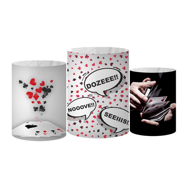 Trio de Capas de Cilindros Veste Fácil C/ Elástico Tema Truco