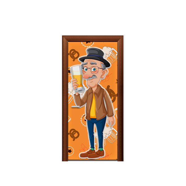 Capa De Porta Veste Fácil Decorativa Tema Velho do Bar