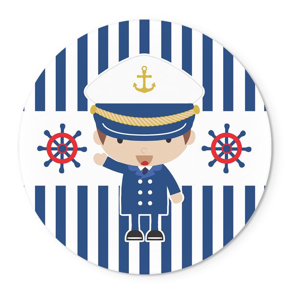 Painel Redondo Veste Fácil C/ Elástico 1,50x1,50 Tema Marinheiro