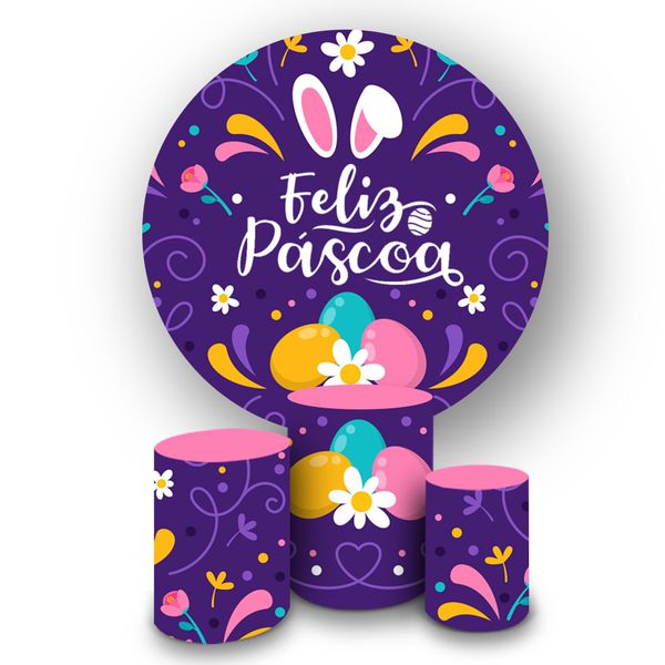 Trio Capas Cilindros + Painel Tema Páscoa 4