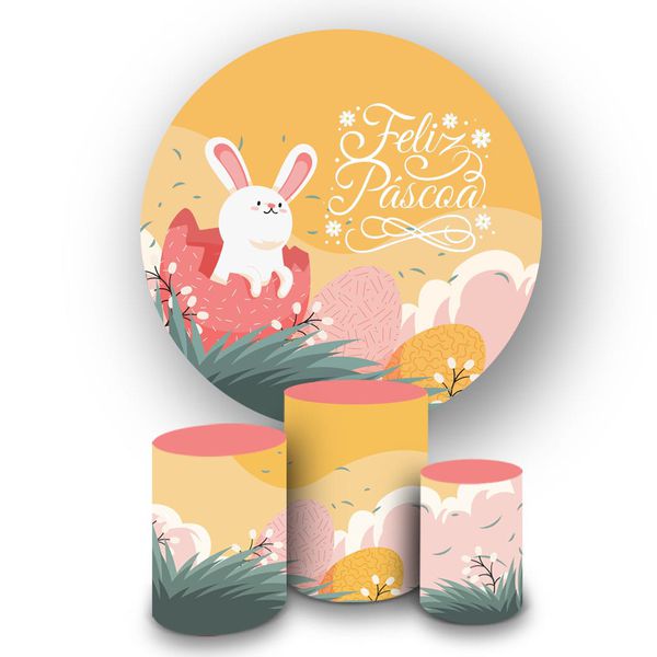 Trio Capas Cilindros + Painel Tema Páscoa 5