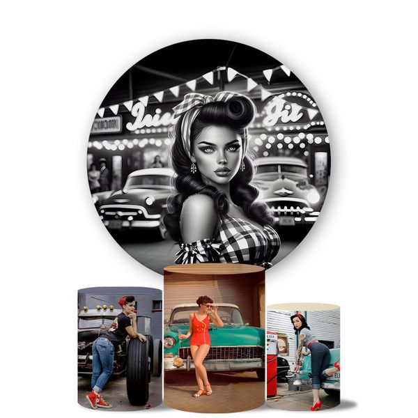 Trio Capas Cilindros + Painel Tema Pin Up