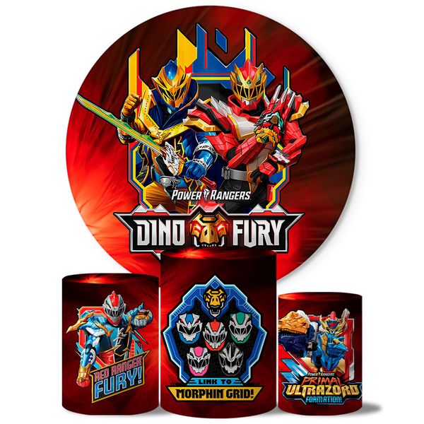 Trio Capas Cilindros + Painel Veste Fácil Power Rangers