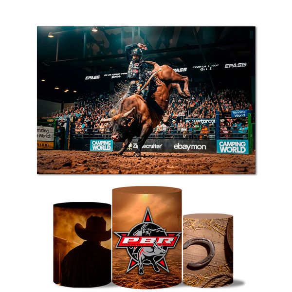 Trio Capas Cilindros + Painel Retangular Horizontal Rodeio
