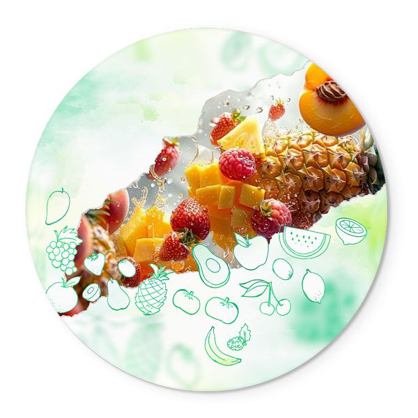 Painel Redondo Veste Fácil C/ Elástico Salada de Frutas