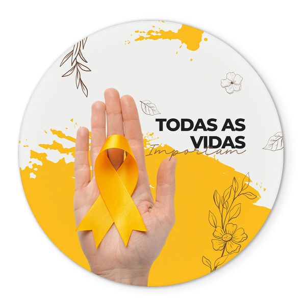 Painel Redondo Veste Fácil C/ Elástico Setembro Amarelo