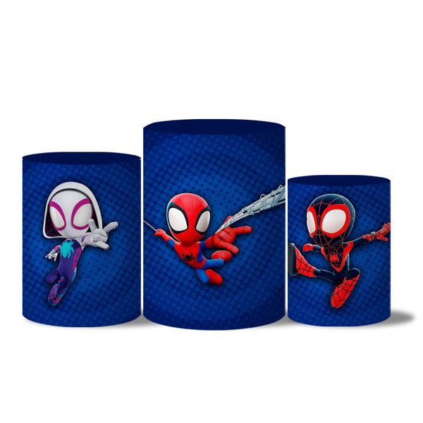 Trio Capas Cilindro Tema Spidey