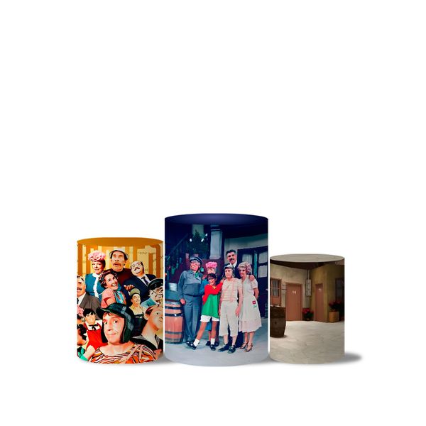 Trio Capas Cilindro Tema Turma do Chaves