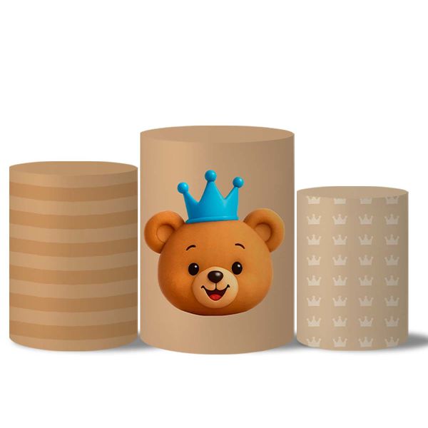 Trio Capas Cilindros Veste Fácil Ursinho