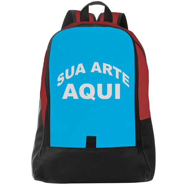 Mochila Escolar Premium Personalizada - Vermelho