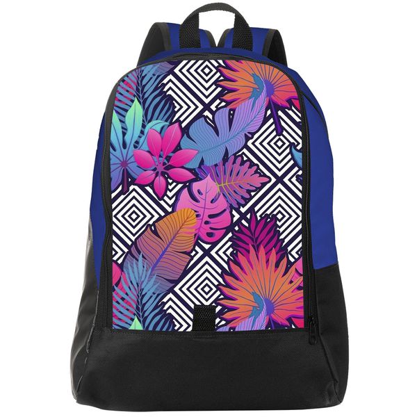 Mochila Escolar Floral Tropical Estilo Conforto