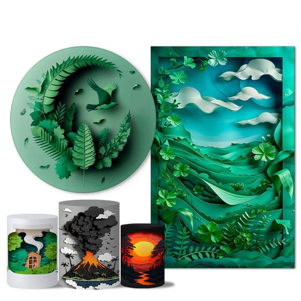Trio Capas + Painéis Casado Tema Natureza Papercut