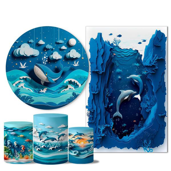 Trio Capas + Painéis Casado Tema Oceano Papercut