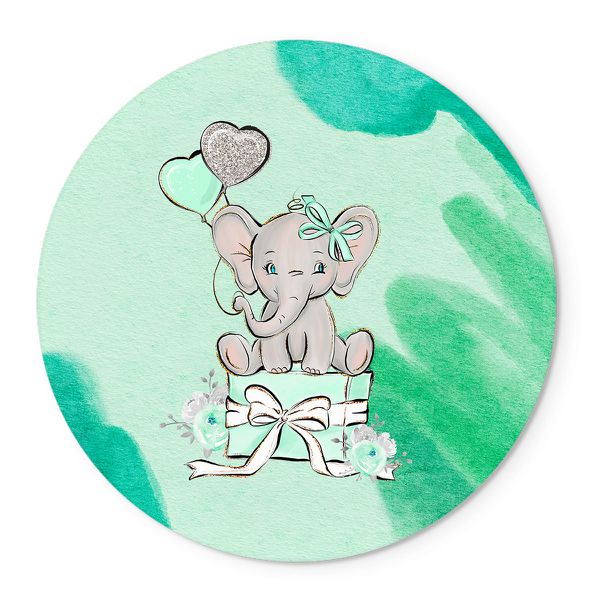 Painel Temático Elefante Verde Veste Fácil C/ Elástico