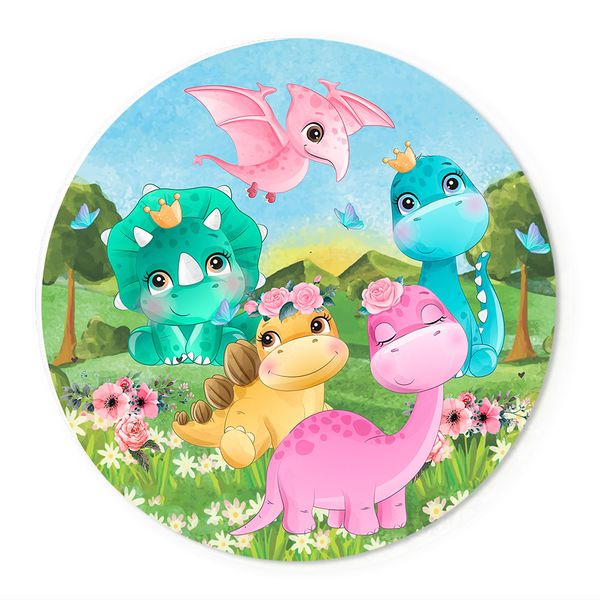 Painel Temático Dino Baby Rosa Veste Fácil C/ Elástico