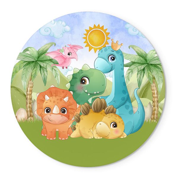 Painel de Festa em Tecido - Dinossauros Baby Cute - Via Cores - Paineis de  Festa