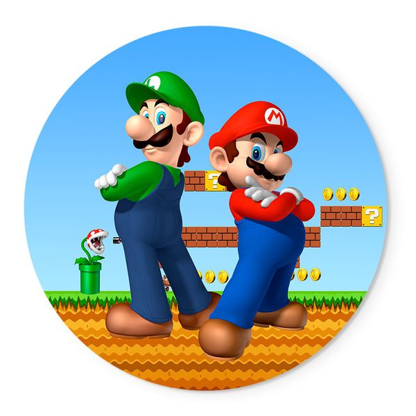 Painel Temático Mario e Luigi Veste Fácil C/ Elástico