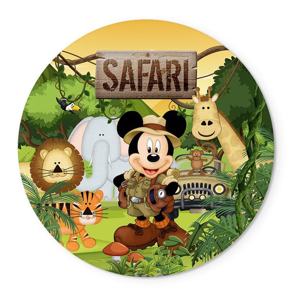 Painel Temático Mickey Safari Veste Fácil C/ Elástico 