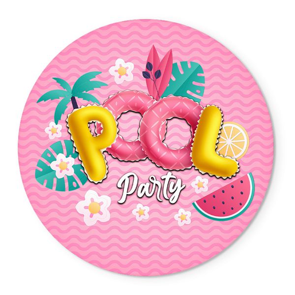 Painel Temático Pool Party Rosa Veste Fácil C/ Elástico
